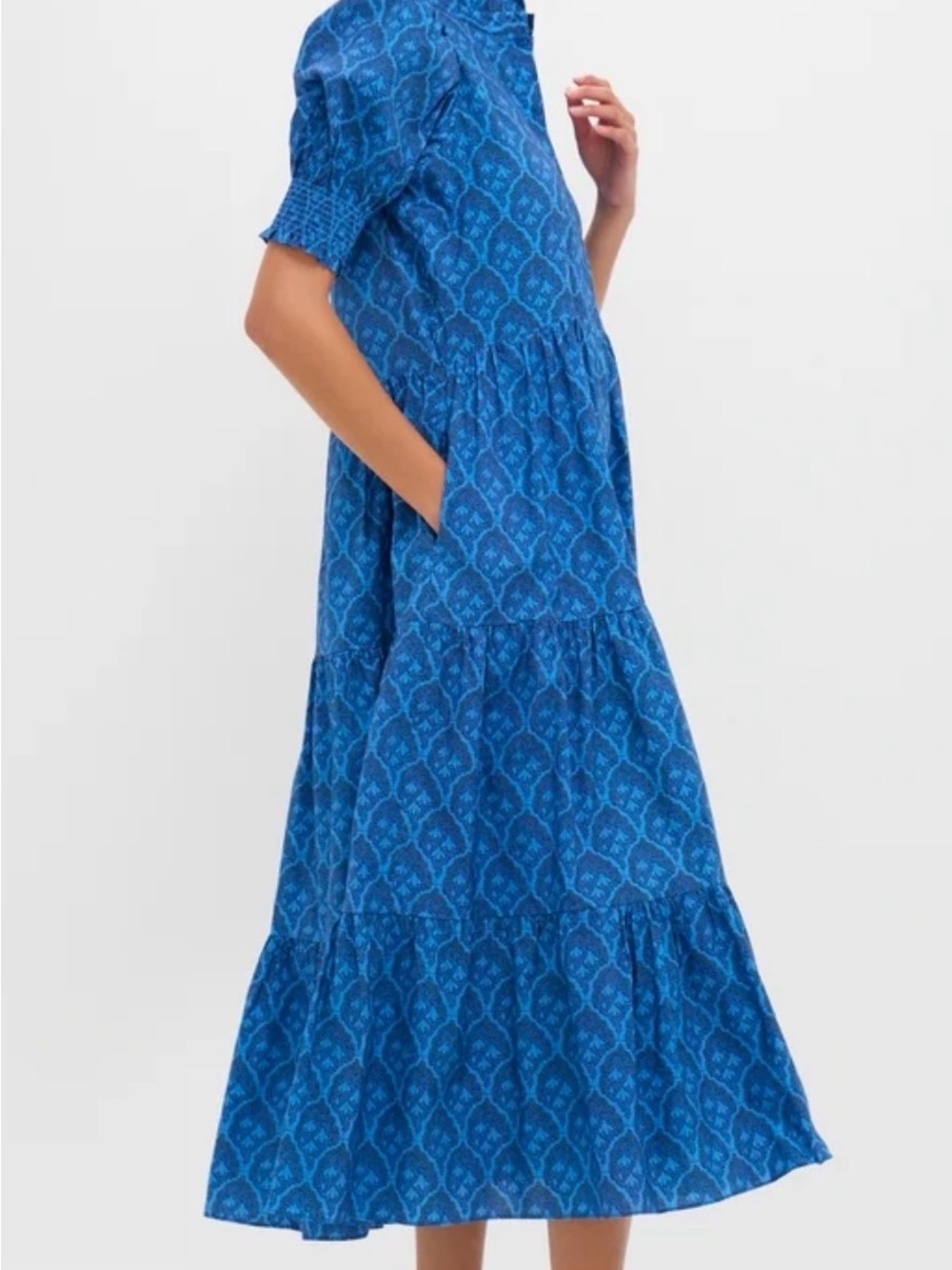 Hyacinth House Bennett Midi Dress Navy Blue Floral Size - Picture 2 of 13